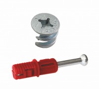 Эксцентриковая стяжка B-FIX 52 + дюбель быстрого монтажа, ST01/52/6/RdZn/01  БОЯРД