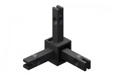 CADRO Узловое соединение 3х-стороннее 3D, черный матовый (31550)