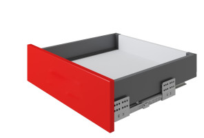 Ящик СТАРТ ПУШ+СОФТ с прямыми боковинами Графит SB38GRPH.1/500, выс. стенки 86мм