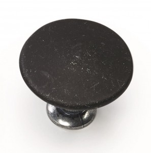 Ручка-кнопка Chateau MO. 3992.53.58 темная черн.  мат. сталь/черн.  сталь D42