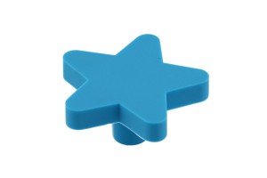 Ручка мебельная UM-STAR-NB звезда,  голубой