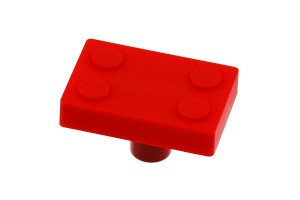 Ручка мебельная UM-BLOCK прямоугольник,  красный