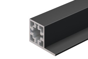 CADRO Профиль с бортиком для прикручивания панели 16мм изнутри,  3м,  черный (31566)