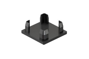 CADRO Заглушка для базового профиля (пол), компл.  2шт, черный (31581)
