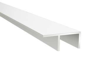 Планка угловая F-образная 10 мм,  L=3м (Для мебельного щита)