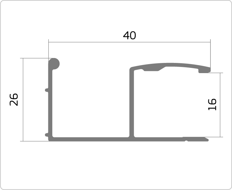 Профиль 1 17. Профиль sk01. Вертикальный профиль для шкафа купе 16 мм.